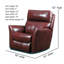 Fauteuil inclinable et berçant en cuir Stardust-109743258-109743259