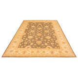 One-of-a-Kind Rectangle 10'0" X 13'9" New Age Wool Area Rug in Beige