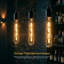 Vintage Bayonet LED Bulb,T185 4W Tubular Dimmable B22 LED Filament Bulb,Edison Warm White 2700K Amber Glass 450lmn,Tube Shape Decorative Lighting Bulb - AC 220V Pack of 2