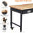 48" x 24" Heavy-Duty Workbench with Drawer, 6-Level Adjustable Height, Rubberwood Top & Pegboard