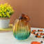 Citrouille en verre turquoise 7 po