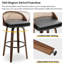 Swivel Upholstered Counter Stool with Solid Wood Frame-1027556163-1027556166