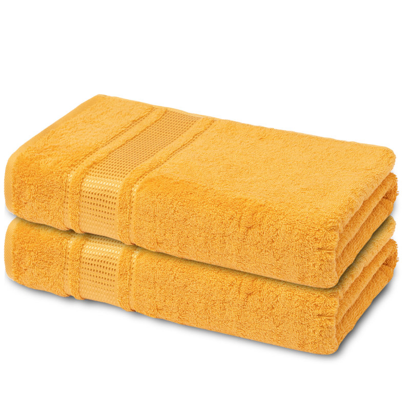 Turkish Cotton Hand Towels, Yellow