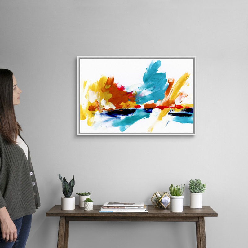 Captive Color II - reproduction d'art sur toile, H 21,7 po x l 31,7 po x P 1,75 po, Cadre flottant blanc