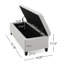 Banc de rangement rembourré avec repose-pieds, banc d'entrée, banc de bout de lit, repose-pieds repose-pieds pour chambre à coucher, gris clair, 300 lb