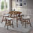 Charlette 14.8" 5-Piece Modern Solid Wood Round Pub Table Set with Upholstered Pub Chairs (Seats 4)