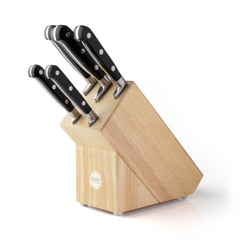 Sabatier Professional 6 Piece High Carbon Stainless Steel Knife Block Set