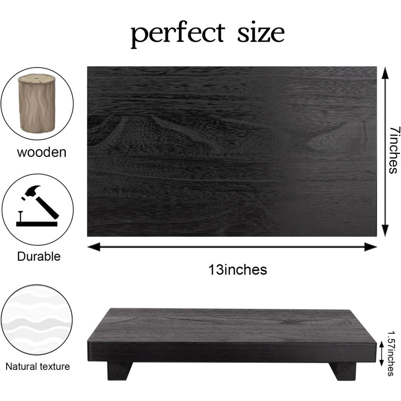 Petit plateau en bois avec piédestal