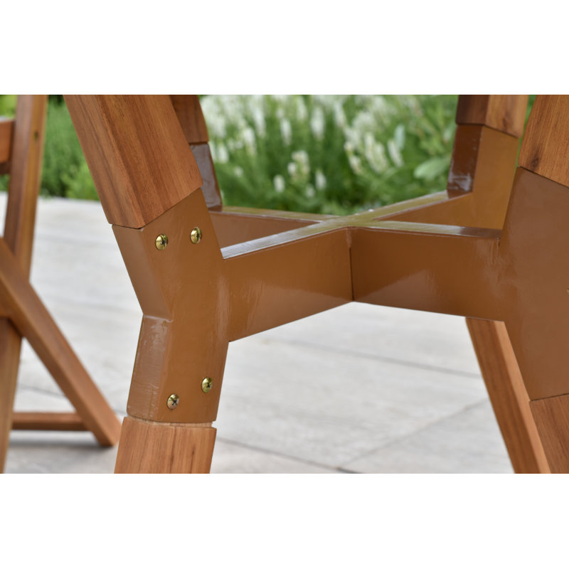 Minooka 2 - Person Wood Patio Dining Set with Square Table
