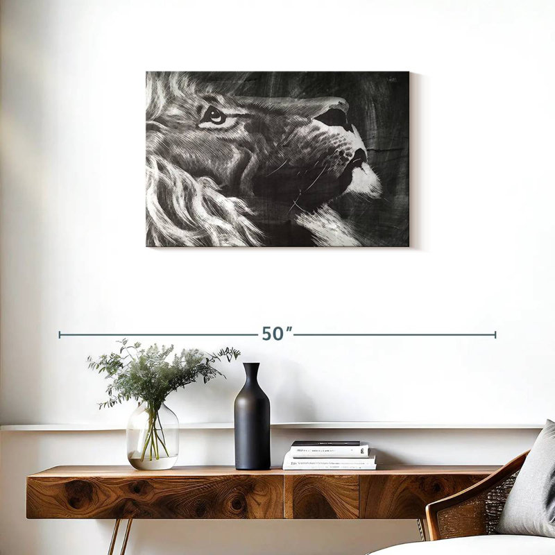 Brampt Chalk Lion, 20" H x 30" W
