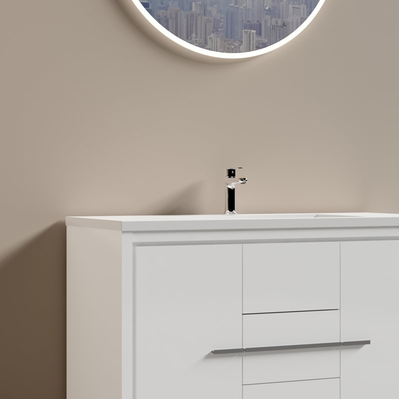 Boardwalk 47 po Ensemble de meubles de salle de bain de conception moderne avec armoire et lavabo