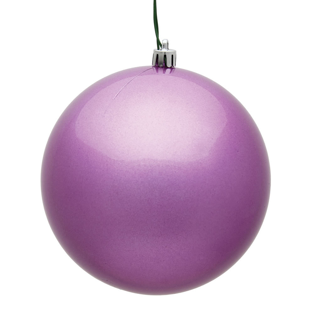 Shatterproof Bauble, 4.75" H x 4.75" W x 4.75" D, Wine Glitter
