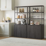 Cesiro 70.8'' H X 34.6'' W 5-Tier Storage Bookcase With Adjustable Shelves
