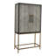 Armoire avec motif chagrin et accents laiton