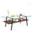 Shalia Rectangle Coffee Table with Meta Legs & MDF Storage Shelf-791344666-791344667