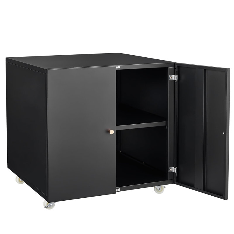 60cm W Printer Stand, Black, 60cm H x 60cm W x 60cm D