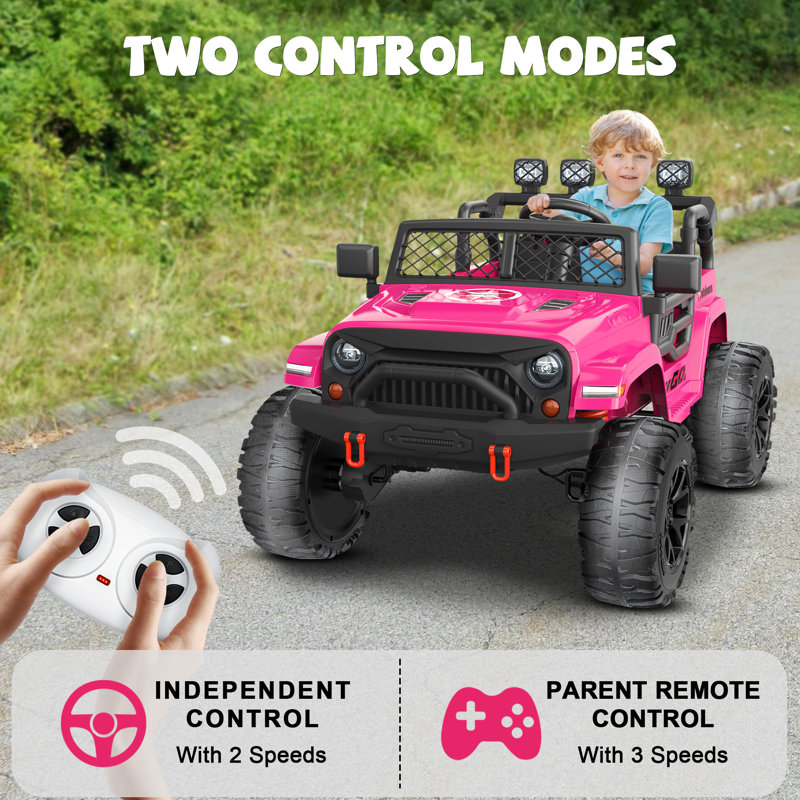 Pink 24V Ride-On Truck with Remote Control