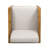 Outdoor Acacia Wood Club Chair With Wicker Accents, Teak Finish + Mixed Brown + Beige, 30.25"D X 27.5"W X 23.75"H, Chair-1684403269