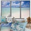 «Fascinating Maldives Empty Seashore - Sea & Shore», ensemble d'art mural sur toile encadré-358513701-358513702