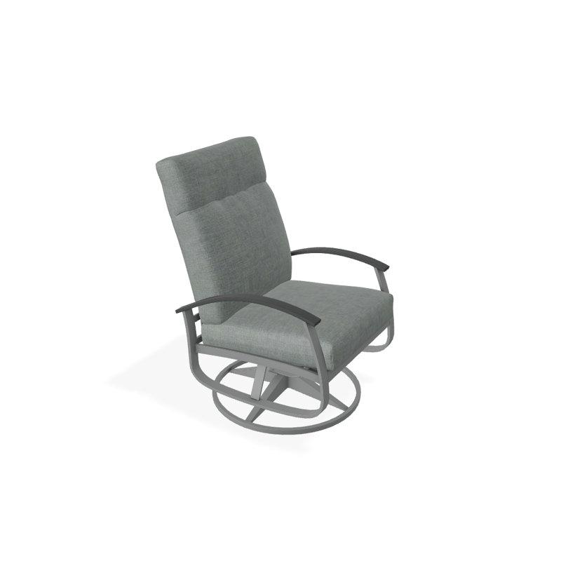 Belle Isle Outdoor Rocker Chair, Blend Sand Sunbrella®, Classic Graphite P30, Textured Graphite