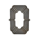 Sequential Scalloped Metal Beveled Wall Mirror