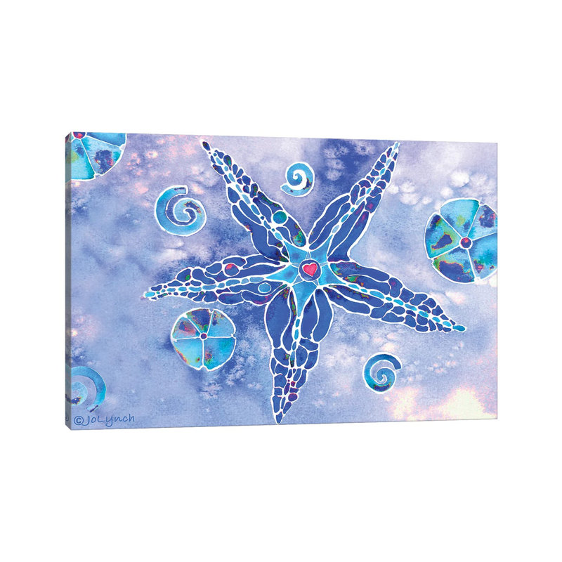 Starfish Blues Tampa by Jo Lynch - Wrapped Canvas Gallery-Wrapped Canvas Giclée, 20.32cm H x 30.48cm W