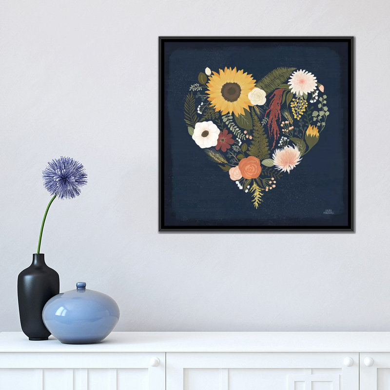 « automne d’automne x », impression sur toile, H 18 po x l 18 po x P 1,5 po, Toile avec cadre noir, Pas de tapis
