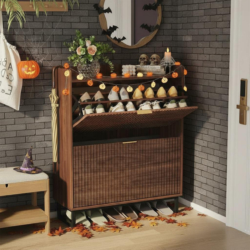 16 Pair Flip Down Shoe Storage