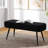 43.3"W Modern Upholstered Bench with Metal Frame and Teddy Fabric-1424308444