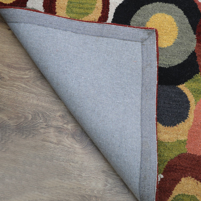 Manns HAND TUFTED WOOL ECO-FRIENDLY AREA RUGS, Multicolor Colour, Contemporary Design, Rectangle 3' x 5'