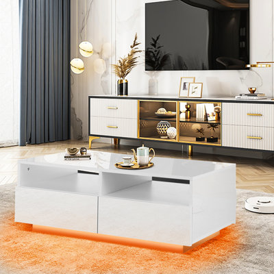 Table basse avec rangement et lumière DEL RVB Khaleesy