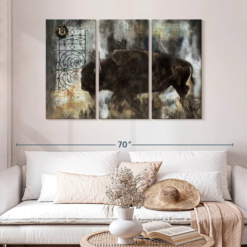 Brampt Wandering Buffalo, 32" H x 50" W