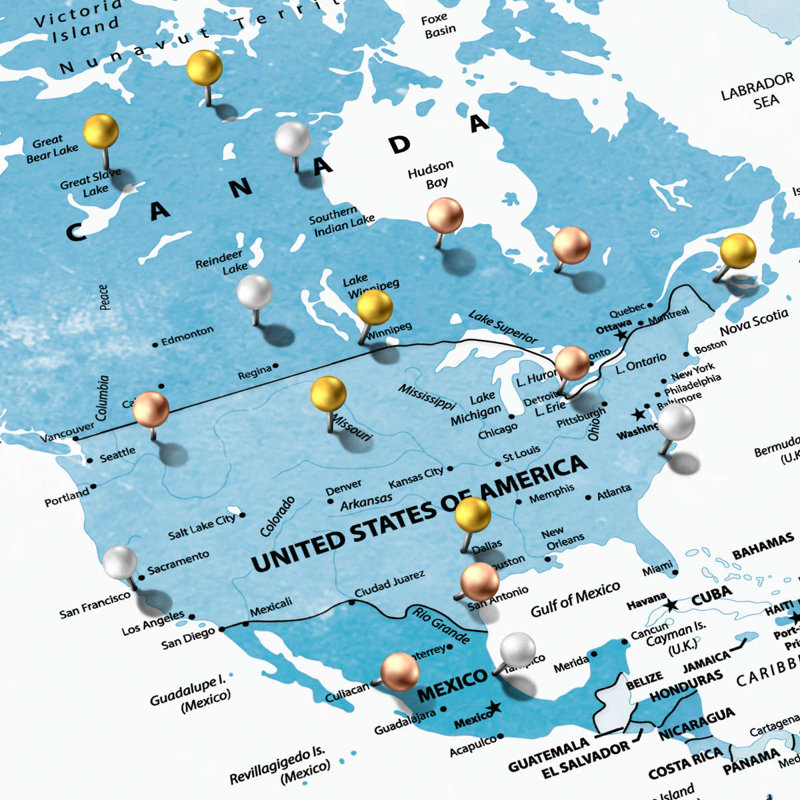 Pin's personnalisé World Places II Ameere, H 8 po x l 12 po, Oui