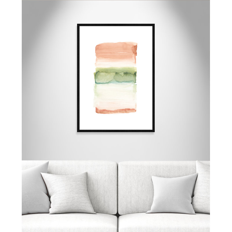 " Skye II " Painting Print, Black Framed Paper, 35.5" H x 25.5" W x 0.75" D