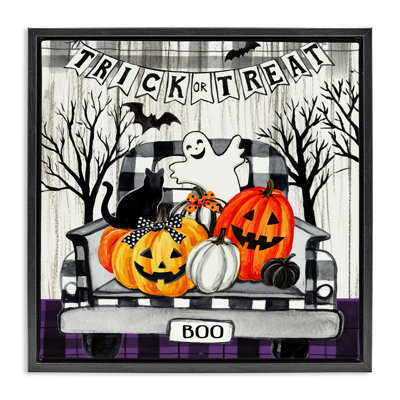 Art d'Halloween sur toile flottante encadrée de camion rempli par Elena Vladykina