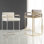 MHX Upholstered Stool with Metal Frame