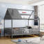 Lit en bois avec clôture Wood House-907115616-907115619