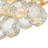 Jinsu 2-Light Crystal Gold Finished Shine Modern Vintage Flush Mount Light