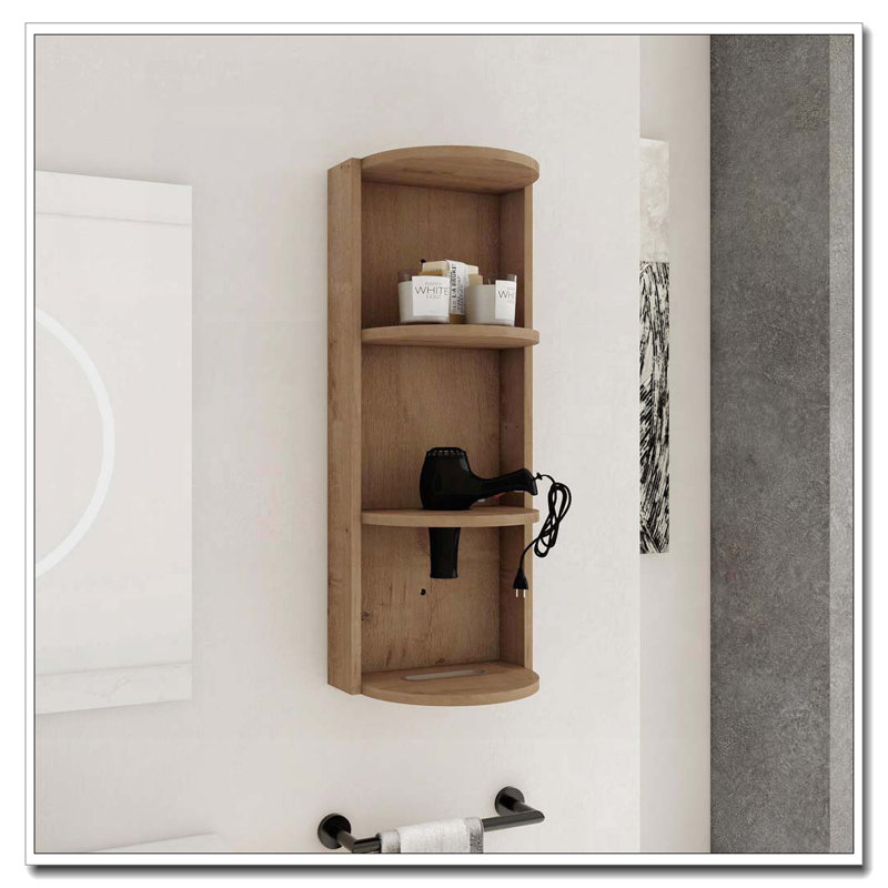 Bathroom Wall-Mounted Storage Rack, Float Mounting Design