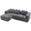 3 Seater Chenille Sofa-126642882