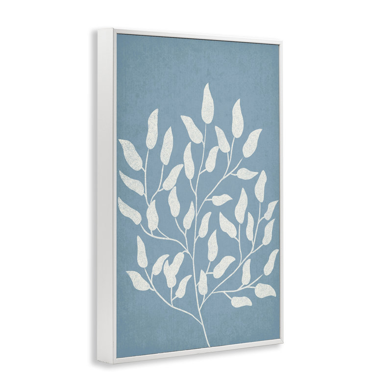 «Leaf Impressions on Giclee Art» par JJ Design House LLC, Giclée encadrée blanc bord de mer, H 24 po x l 16 po