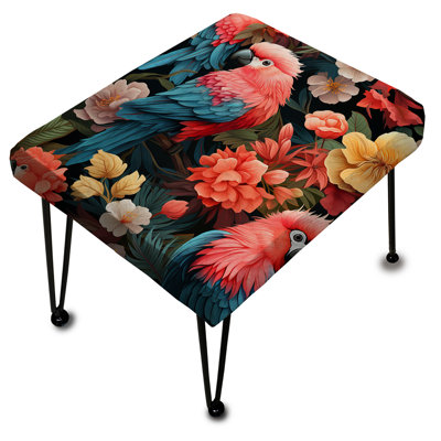 Perroquets tropicaux tropicaux - Repose-pieds rectangulaire animal