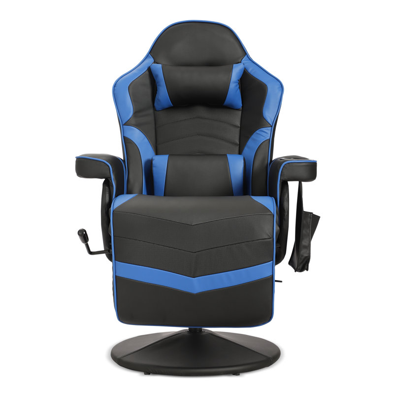 Fauteuil inclinable et inclinable en similicuir Inbox, Bleu