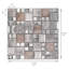 Carreau de mosaïque mural en verre et métal 12 po x 12 po Versailles