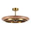 Ventilateur de plafond en bois doré 33 po avec lumières à DEL à intensité variable et télécommande