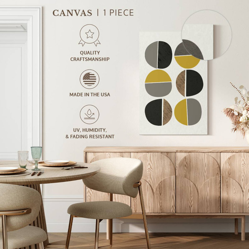 Avery Mid Century Abstract Circles II, 48" H x 32" W