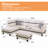 Rilan 103.5'' Faux Leather Sofa & Chaise-240499496-240499499