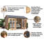 Dunster House Summerhouse 3.6m x 2.4m Reverse Apex Roof, Fully Pressure Treated, RagePanda Modular