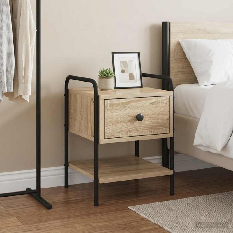 35 cm W Bedside Table, Sonoma Oak