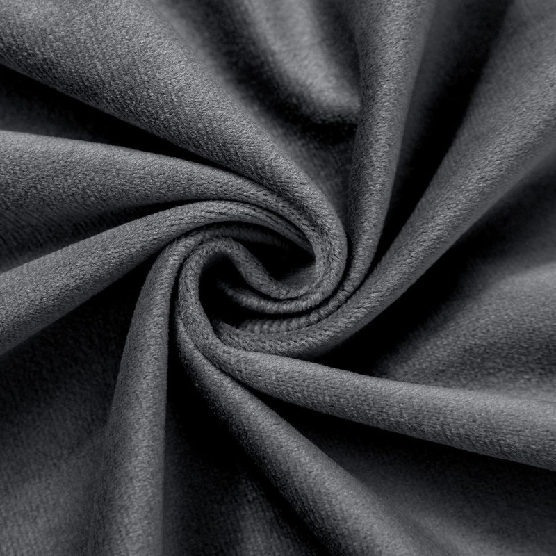 Velvet Noise Reducing Room Darking Grommet Curtain Panels for Home & Office, 52" W x 96" L, Dark Gray